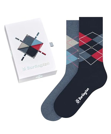 Burlington Women's Socks Basic Gift Box W SO Cotton Patterned 2 Pairs, Multicoloured (Assortment 0070), 36-41 on Sale